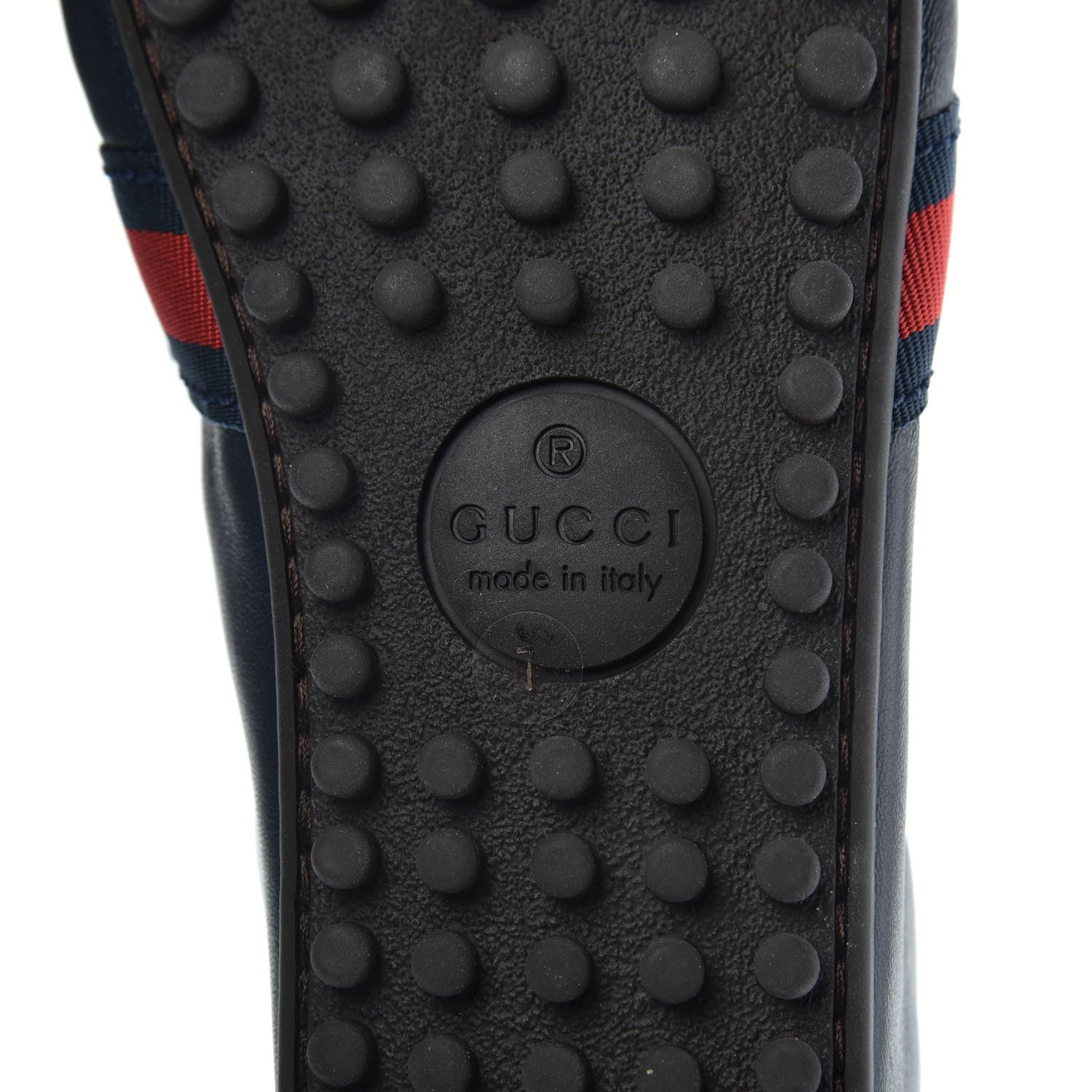 Gucci Nappa Web Mens Kanye Driver Loafers 7 Blue 7 of 9