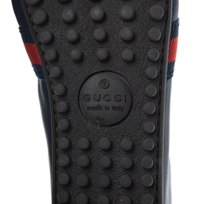 Gucci Nappa Web Mens Kanye Driver Loafers 7 Blue 7 of 9
