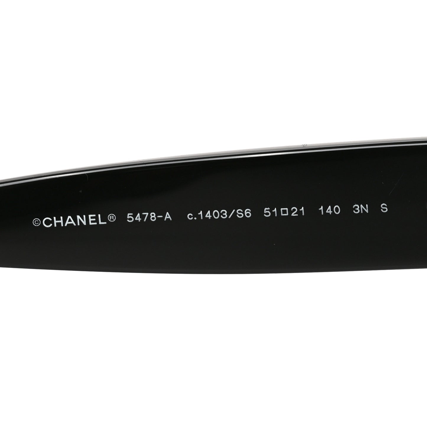 Acetate Square CC Sunglasses 5478-A Black
