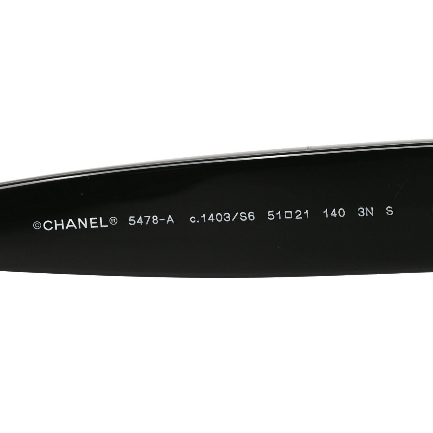 Chanel Acetate Square CC Sunglasses 5478-A Black 5 of 7