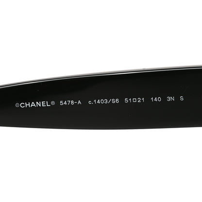 Chanel Acetate Square CC Sunglasses 5478-A Black 5 of 7