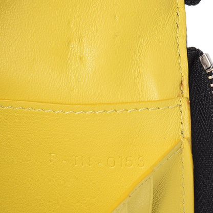 Celine Drummed Calfskin Zip Around Multifunction Wallet Black Citron 7 of 7