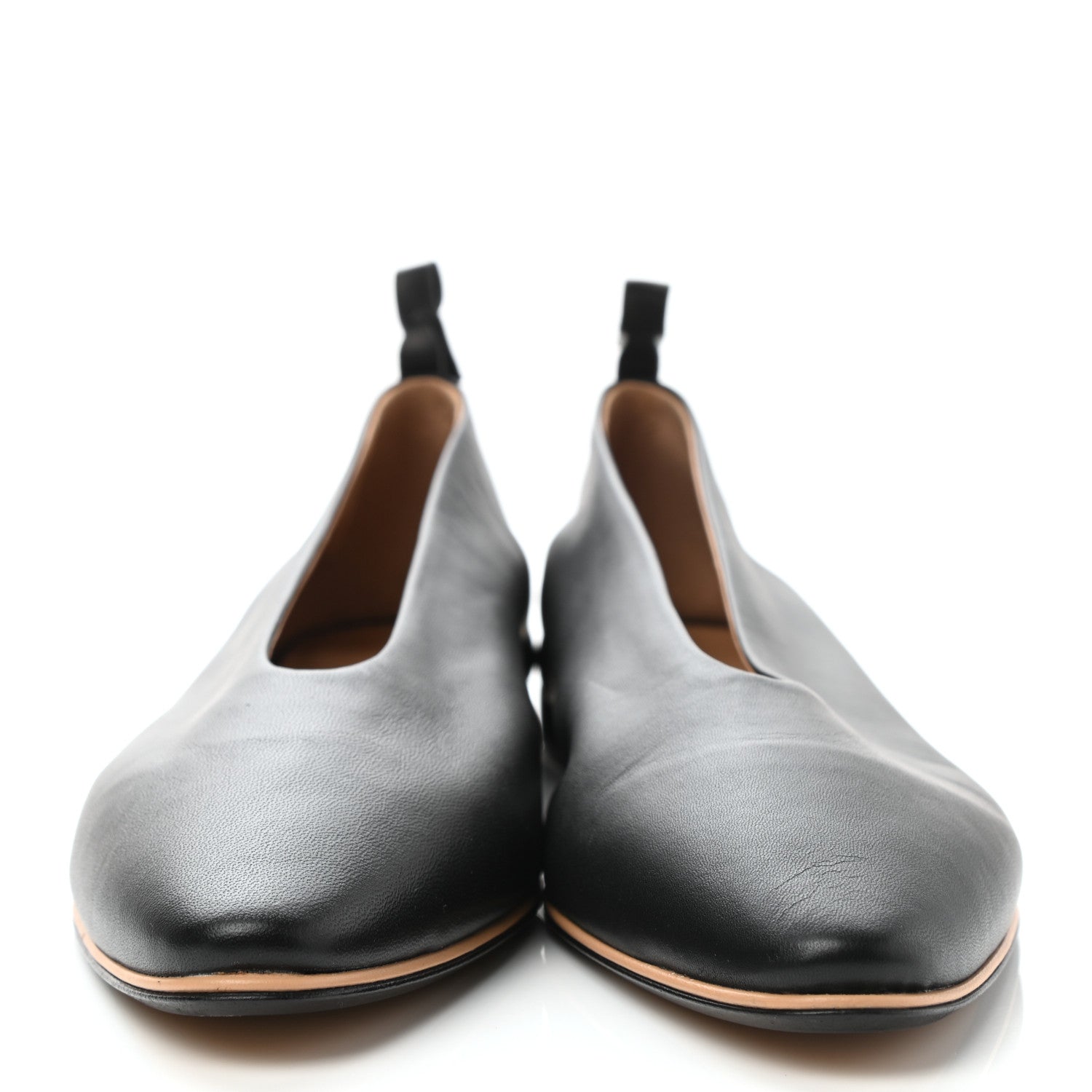 Bottega Veneta Nappa Almond Flats 38 Black 2 of 8