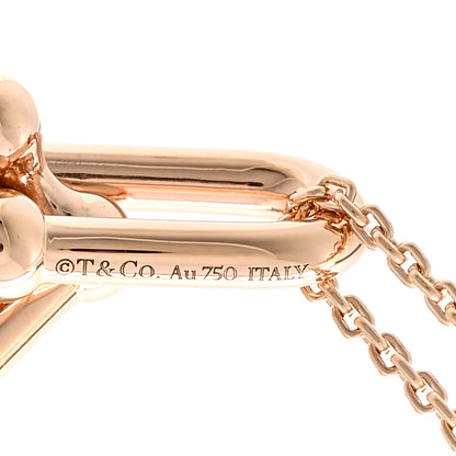 Tiffany 18K Rose Gold HardWear Double Link Pendant Necklace 5 of 6