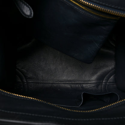 Celine Nubuck Smooth Calfskin Medium Luggage Black 5 of 8