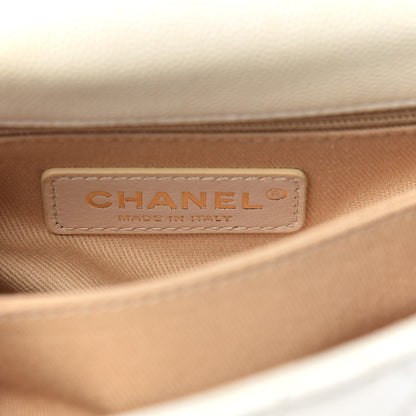 Chanel Iridescent Caviar Quilted Extra Mini Coco Handle Flap White 6 of 10