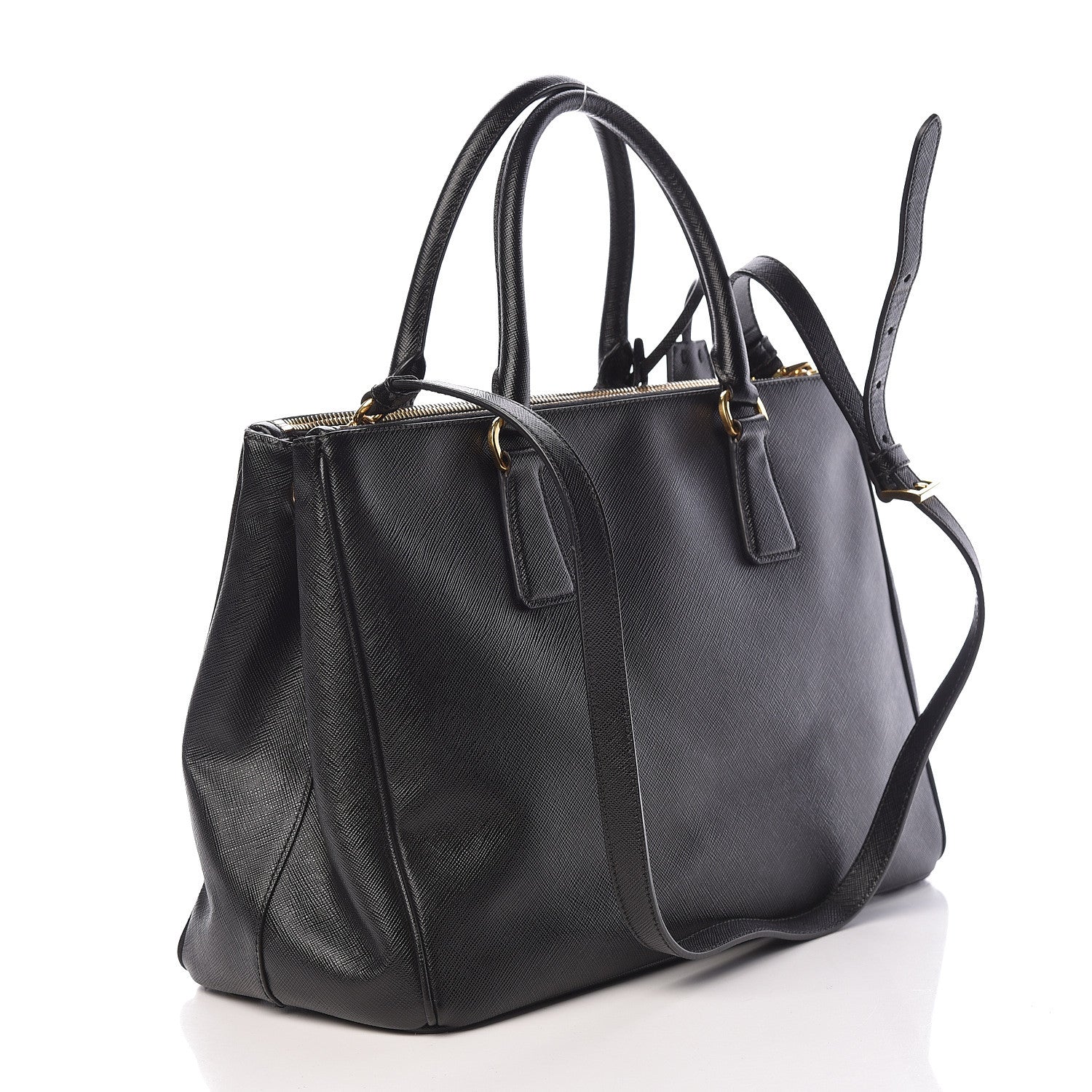 Prada Saffiano Medium Galleria Double Zip Tote Black 3 of 12