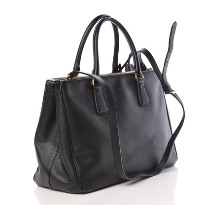 Prada Saffiano Medium Galleria Double Zip Tote Black 3 of 12
