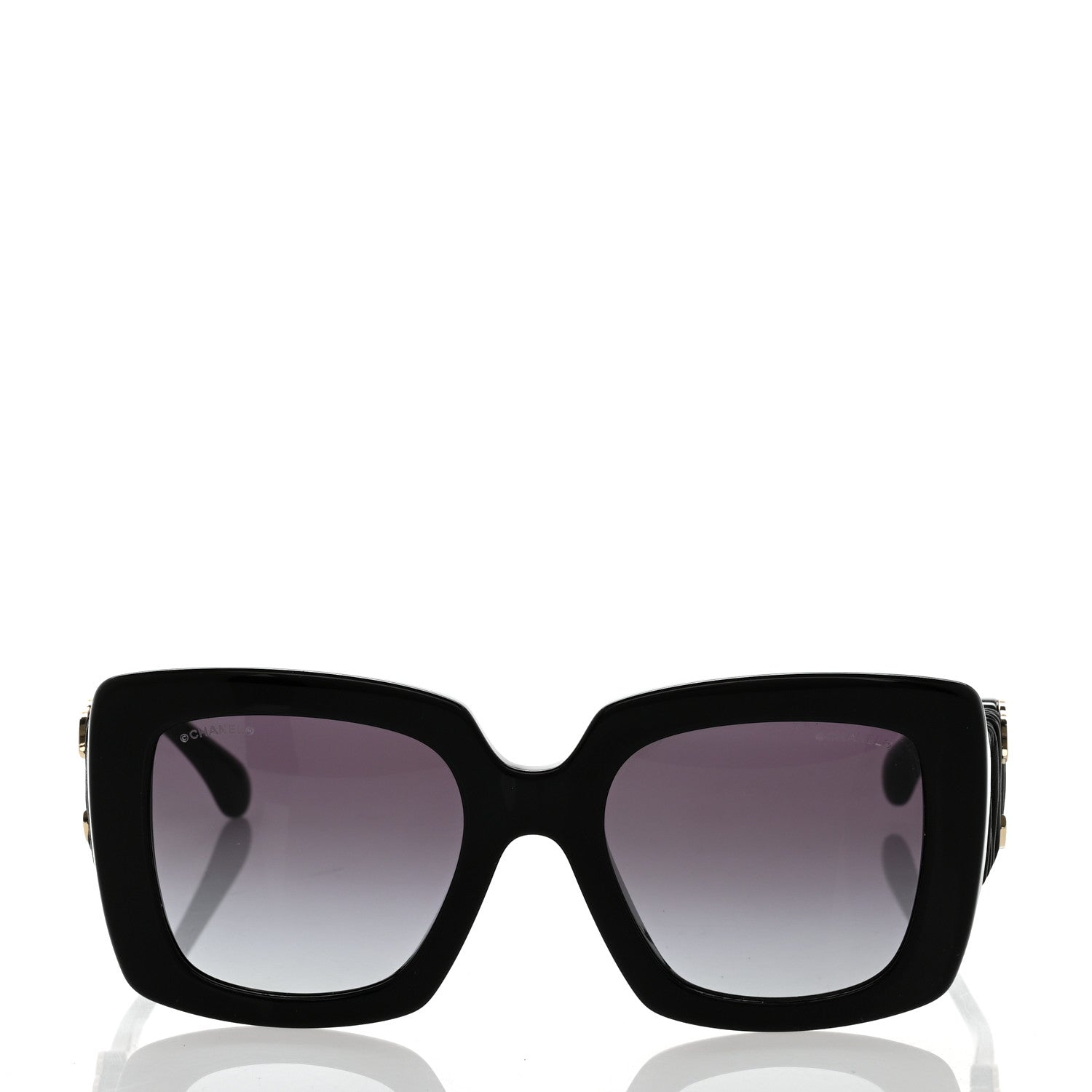 Chanel Acetate Calfskin Square Sunglasses 5474-Q Black 2 of 7