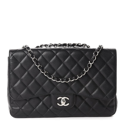 Chanel Caviar Quilted Jumbo Single Flap Black 1 of 10