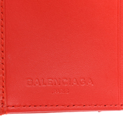 Balenciaga Matte Goatskin Rubber Covered Classic Hardware Card Case Rouge Coquelicot 6 of 9