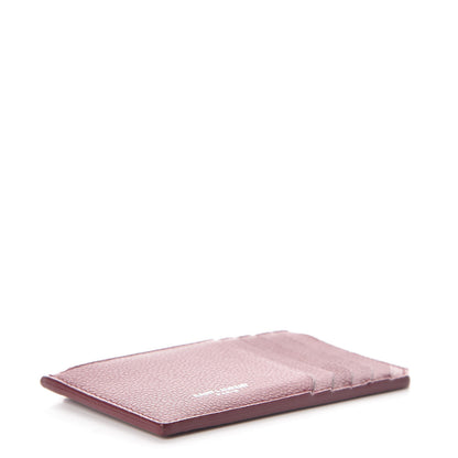 Saint Laurent Grained Calfskin 5 Fragments Zip Pouch Card Holder Burgundy 4 of 7