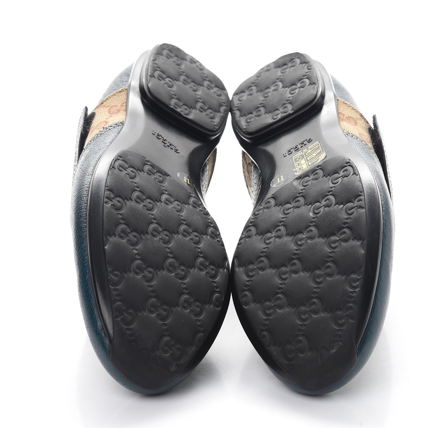Gucci Monogram Velcro Sneakers 11 Blue 7 of 10