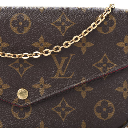 Louis Vuitton Monogram Pochette Felicie Chain Wallet Fuchsia 12 of 12