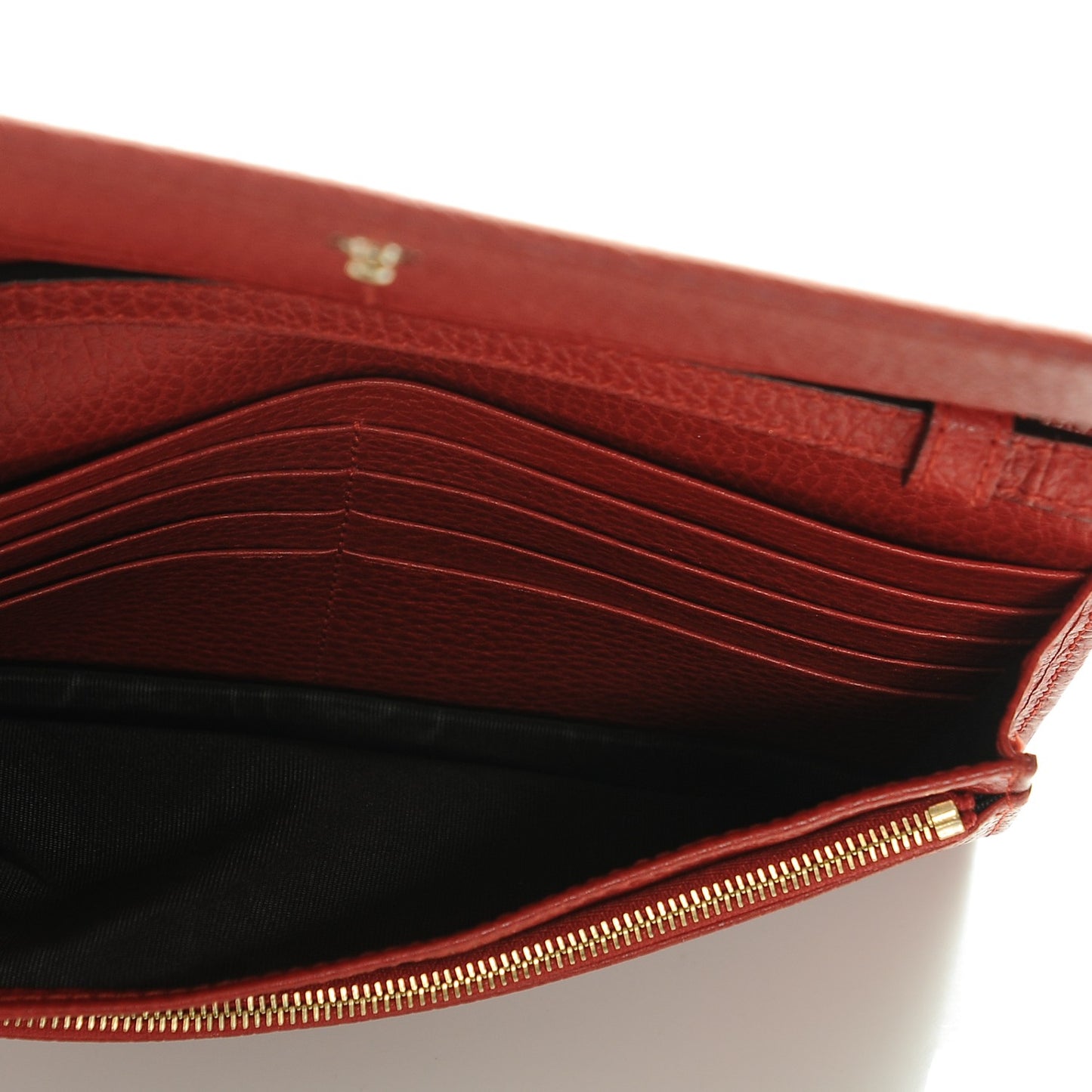 Dollar Calfskin Mini Swing Wallet Bag Oxidation