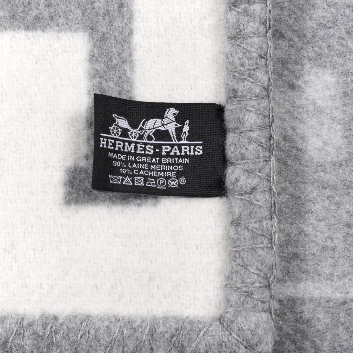 Wool Cashmere Avalon III Blanket Ecru Gris Clair