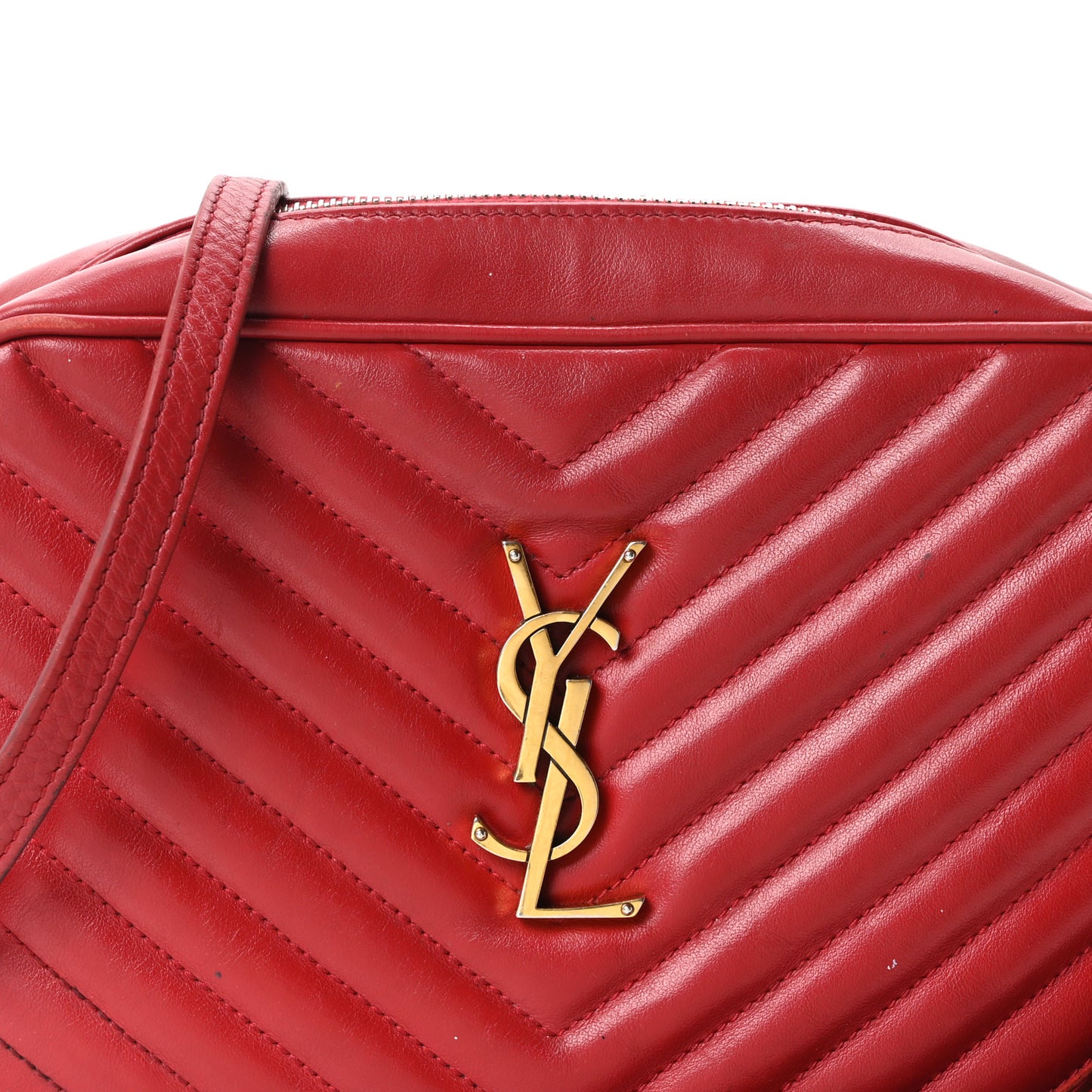 Calfskin Matelasse Monogram Lou Camera Bag Opyum Red