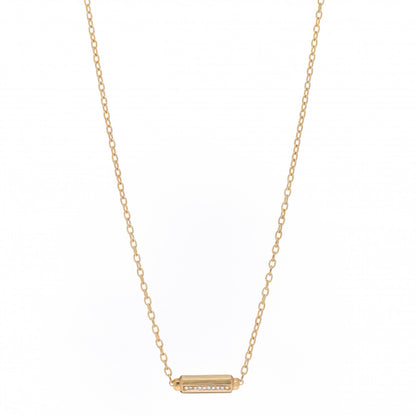 David Yurman 18K Yellow Gold Diamond Lexington Single Station Pendant Necklace 1 of 4