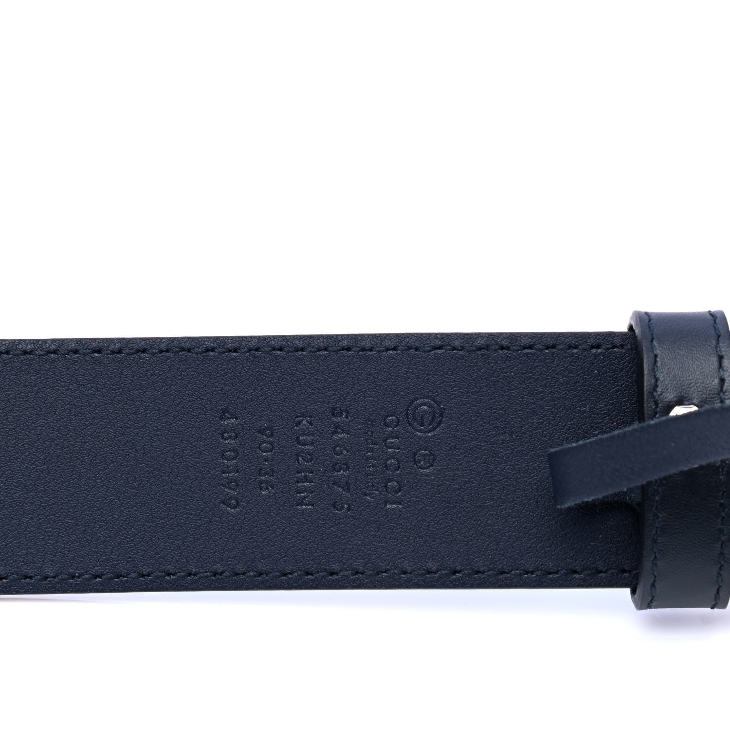 Gucci GG Supreme Monogram Blooms Plaque Belt 90 36 Blue 5 of 5