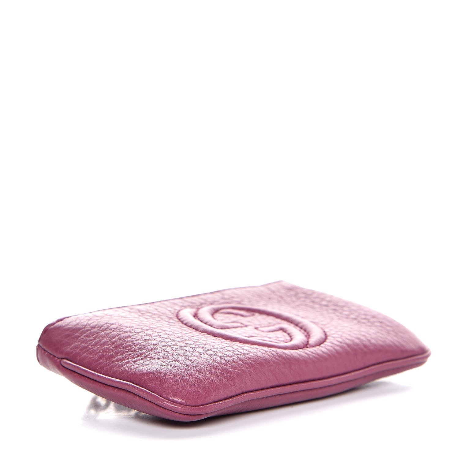 Gucci Pebbled Calfskin Soho Key Case Peonia Flower 4 of 8