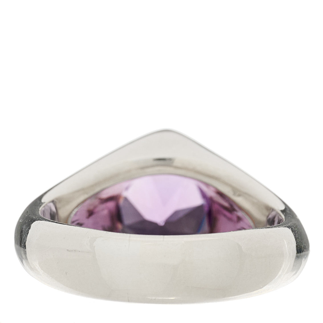 Tiffany Sterling Silver Amethyst Elsa Peretti Ring 52 6 3 of 4