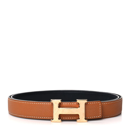 Hermes Epsom Swift 24mm H Belt 85 Gold Black 1 of 6