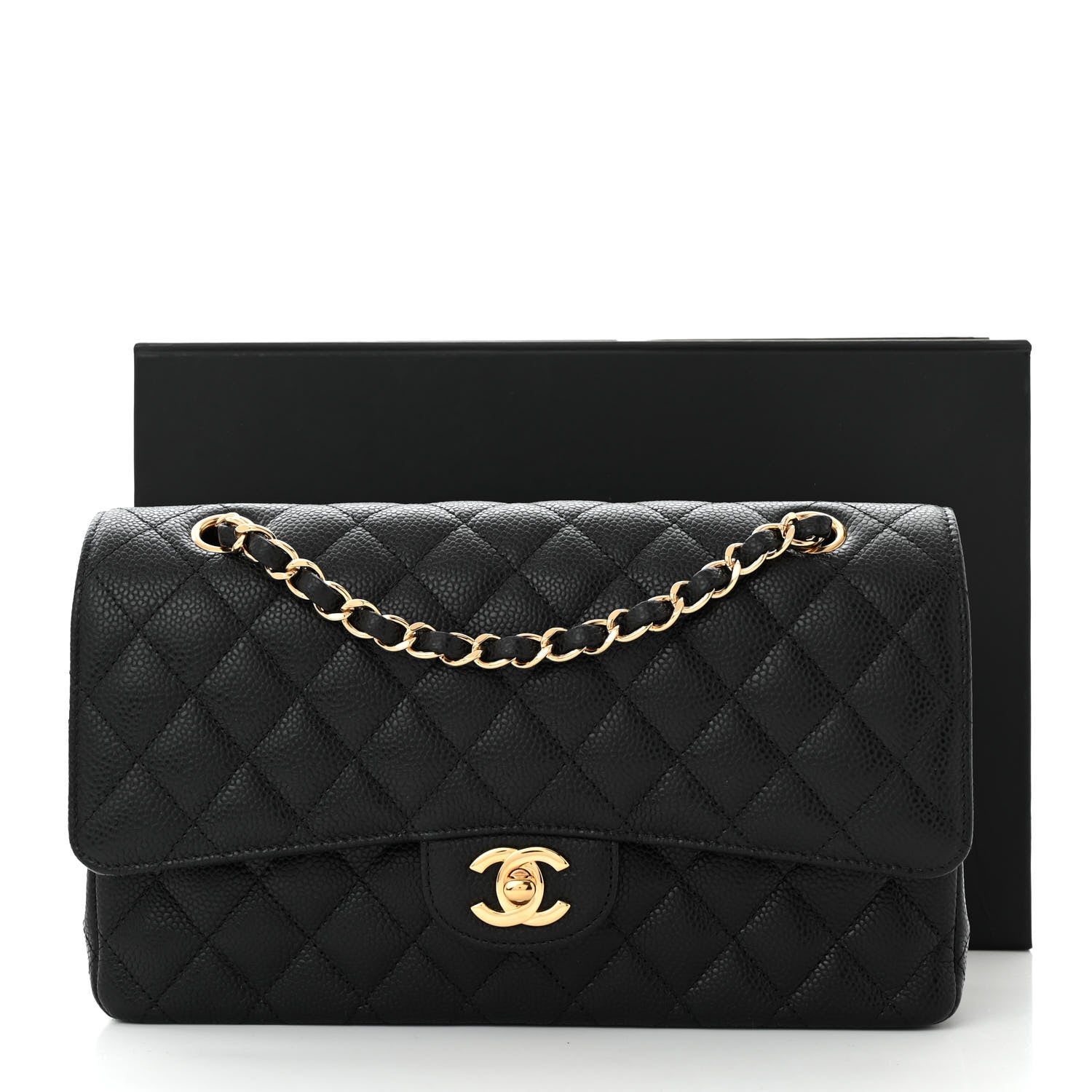 Chanel Caviar Quilted Medium Double Flap Black 11 of 11
