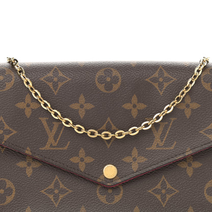 Louis Vuitton Monogram Pochette Felicie Chain Wallet Fuchsia 9 of 13