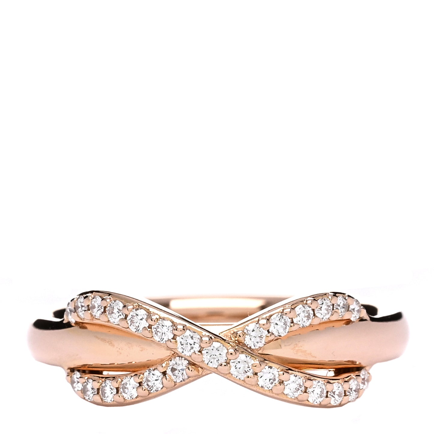 18K Rose Gold Diamond Infinity Ring 46 3.75