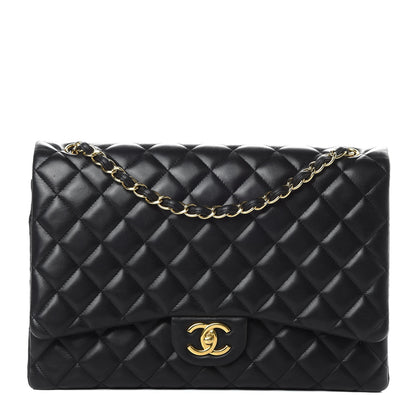 Chanel Lambskin Quilted Maxi Double Flap Black 1 of 18