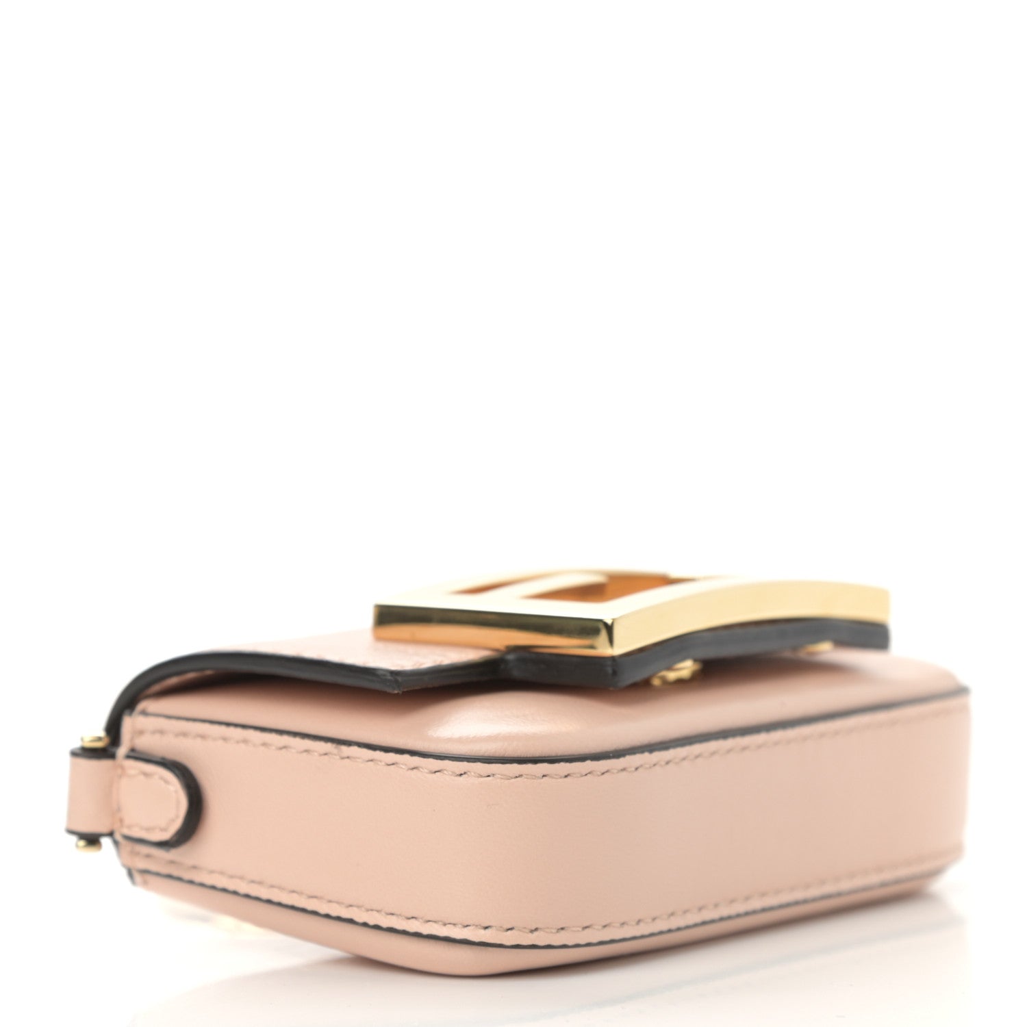 Fendi Shiny Nappa Braided Nano Baguette Maxi Handle Charm Light Rose 4 of 10