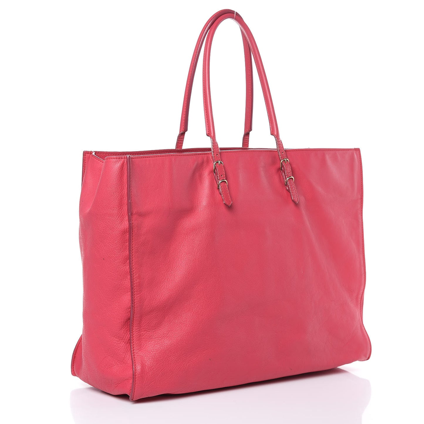 Veau Papier A4 Zip Around Tote Rouge Grenade