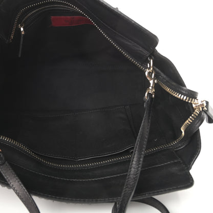 Valentino Garavani Lambskin Crystal B Diamond Tote Black 5 of 21