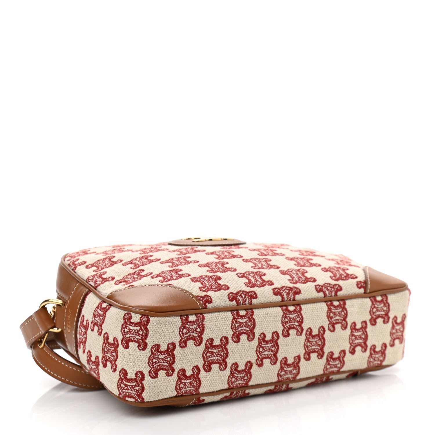 Celine Triomphe Canvas Small Camera Bag Fox Red 4 of 10