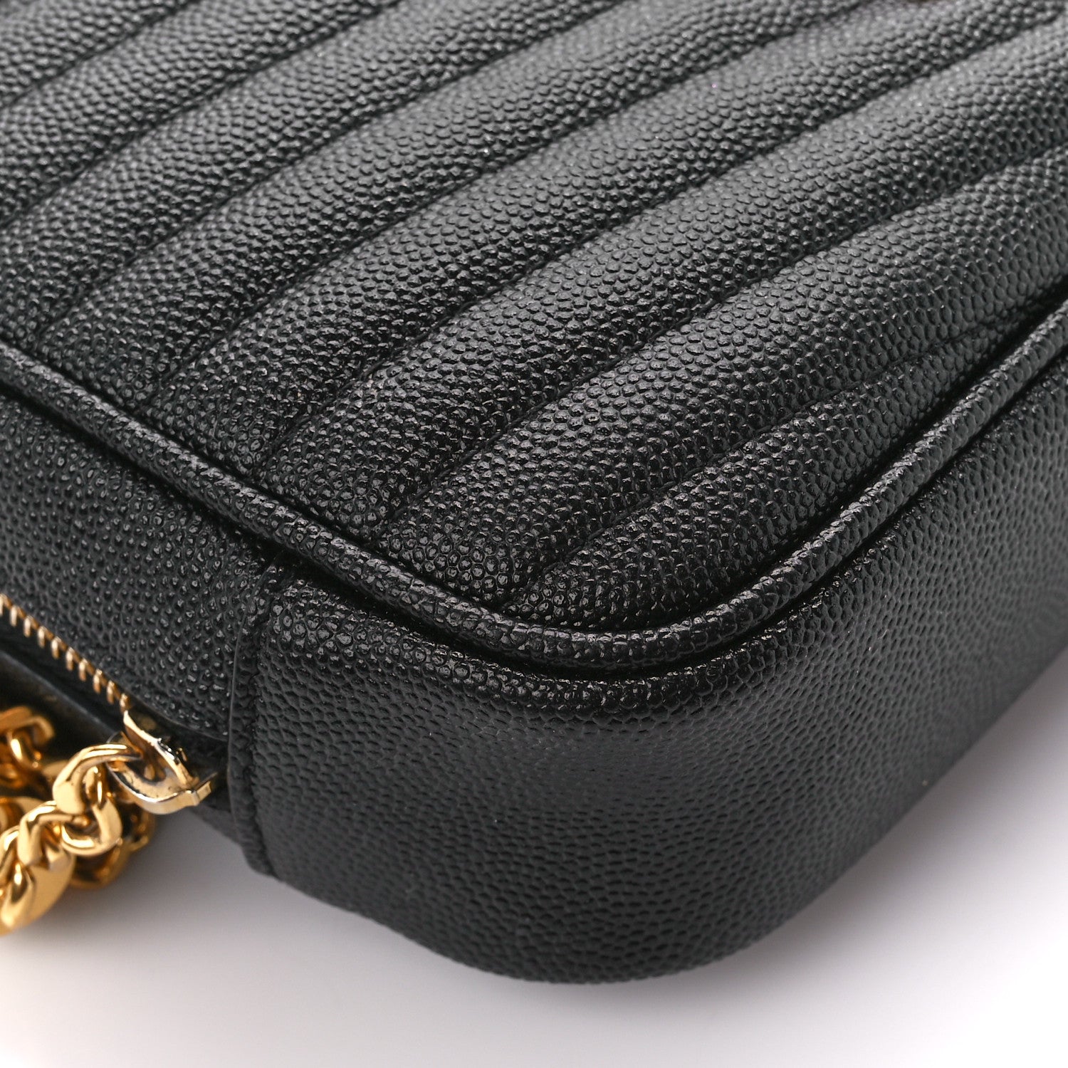 Saint Laurent Grain De Poudre Matelasse Monogram Mini Lou Camera Bag Black 9 of 11