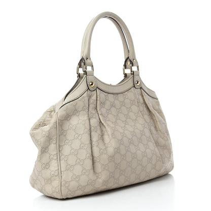 Gucci Guccissima Medium Sukey Tote Mystic White 3 of 14