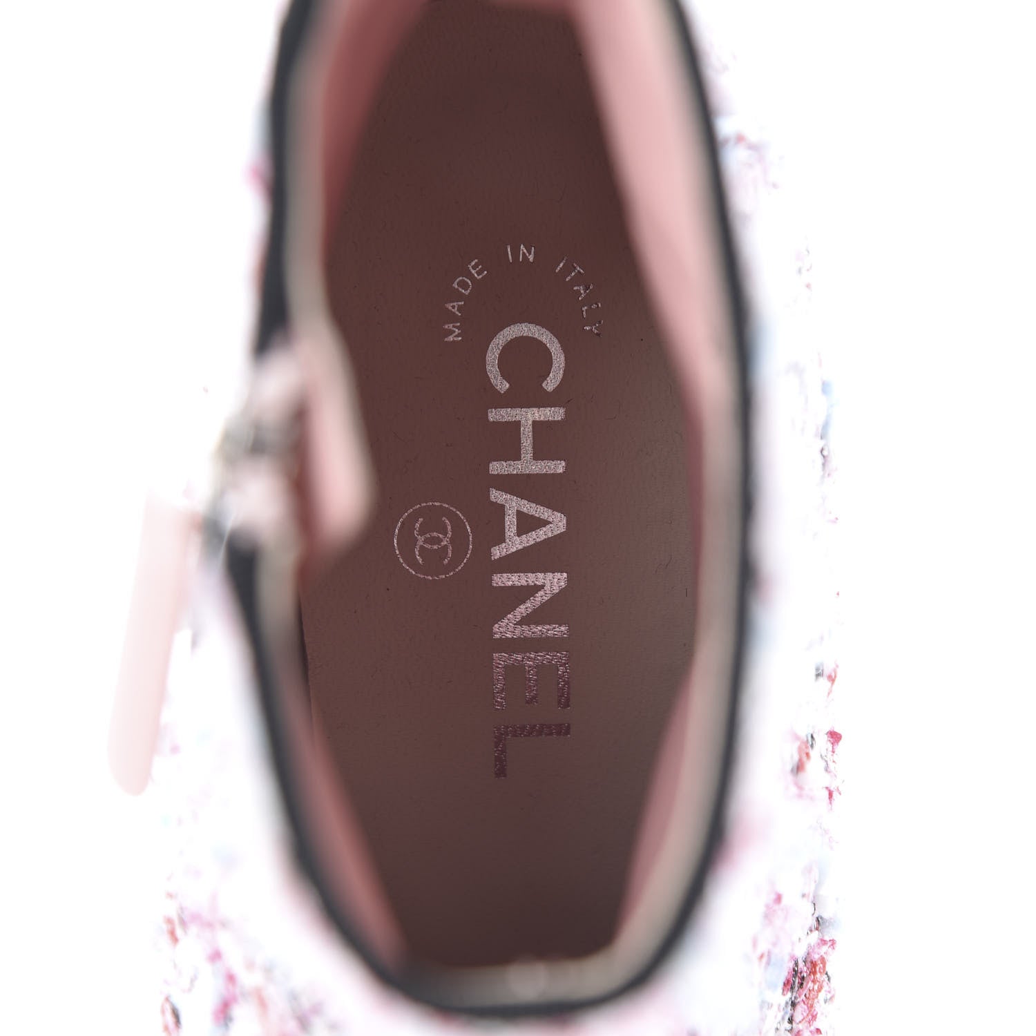 Chanel Tweed Cap Toe CC Short Boots 39.5 Pink Blue Black 8 of 10