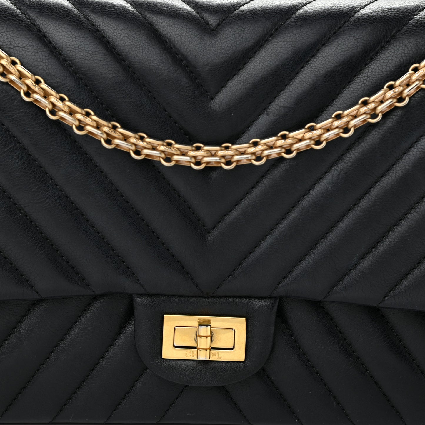Sheepskin Chevron Quilted 2.55 Reissue 226 Flap Black