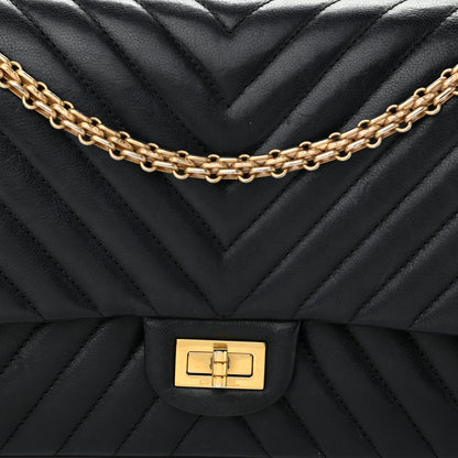 Chanel Sheepskin Chevron Quilted 2.55 Reissue 226 Flap Black 8 of 14