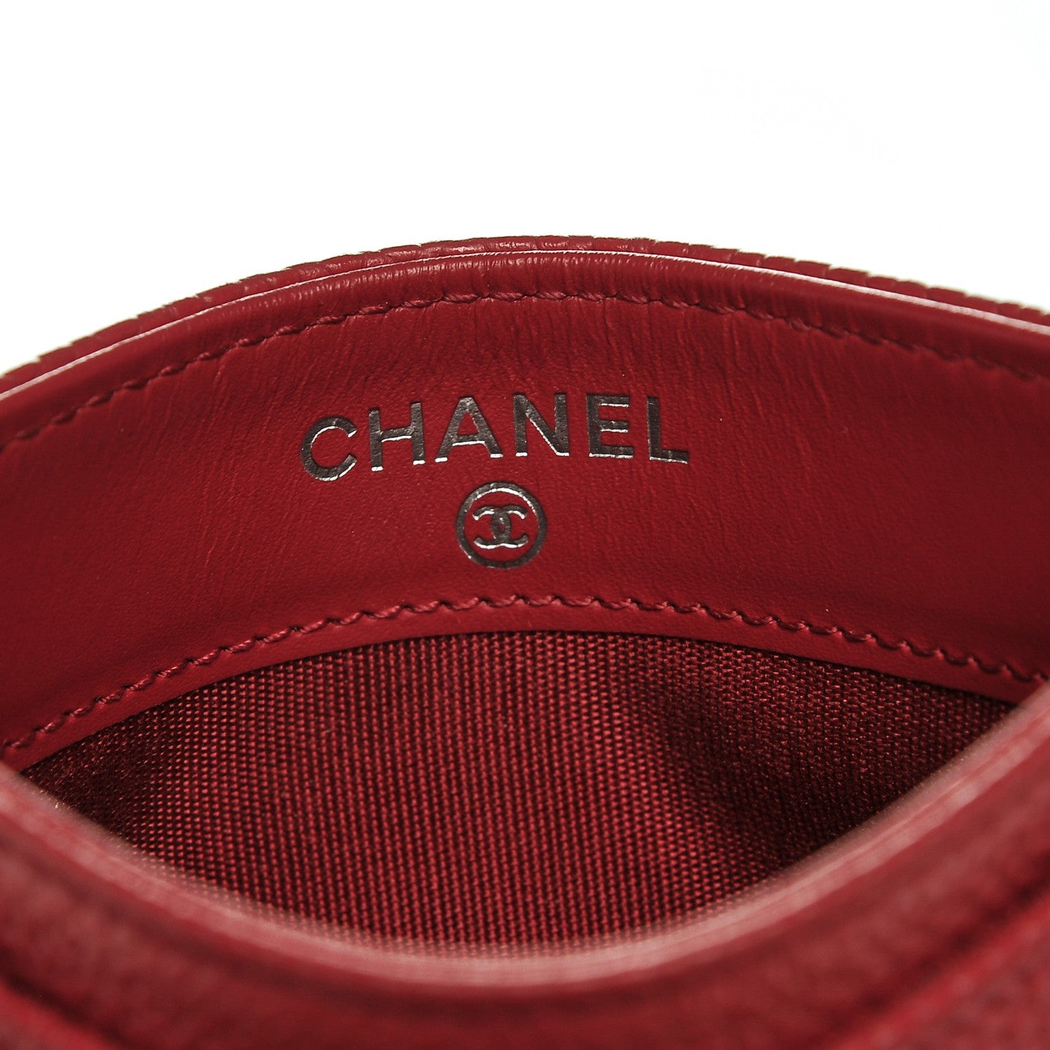 Chanel Caviar Timeless CC Card Holder Red 6 of 8