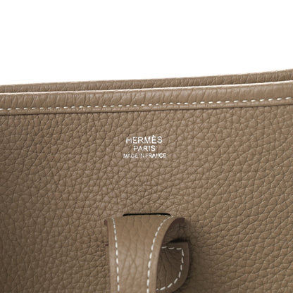 Hermes Taurillon Clemence Evelyne III PM Etoupe 6 of 12