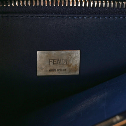 Fendi Vitello Tahiti Burro Large Peekaboo Iconic Essentially Satchel Sand Blueberry 6 of 11