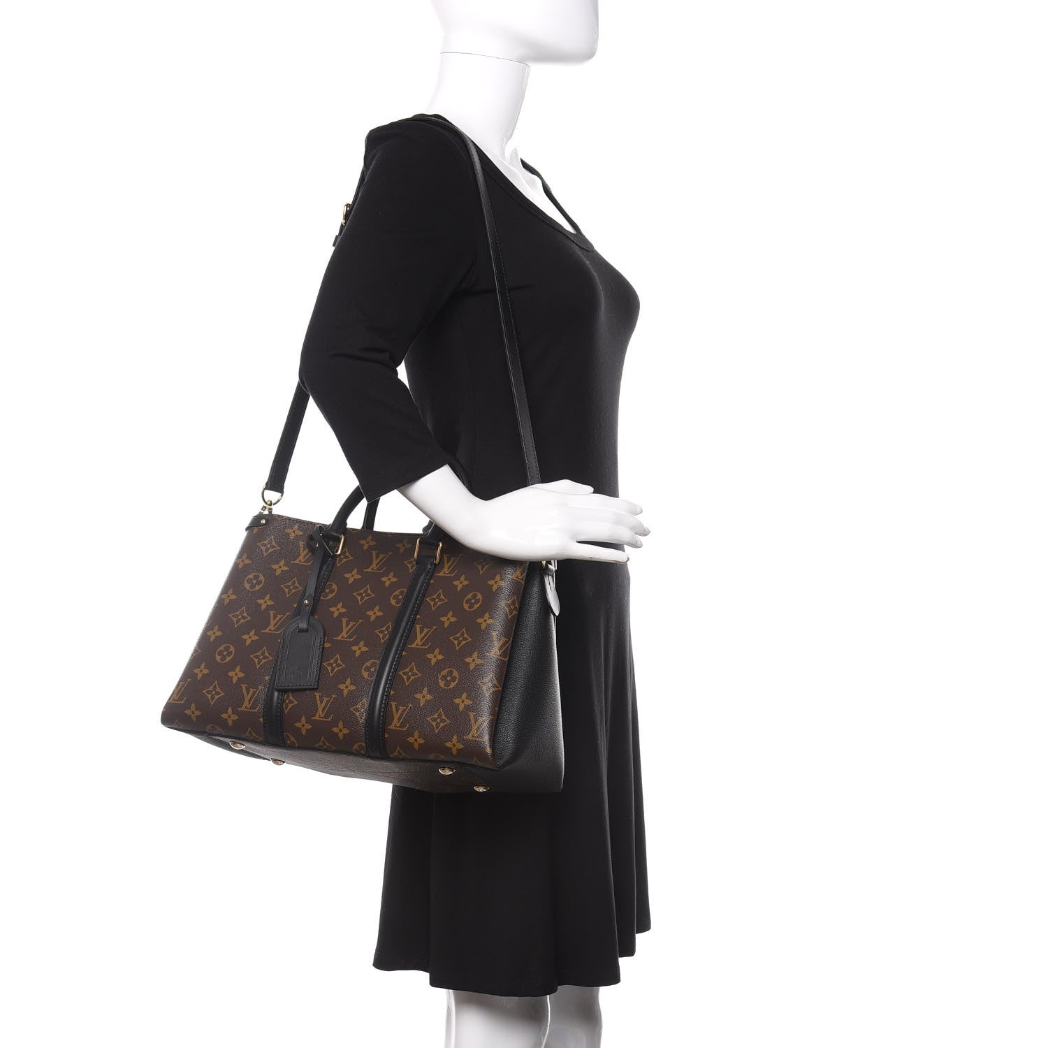 Louis Vuitton Monogram Soufflot MM Black 2 of 9