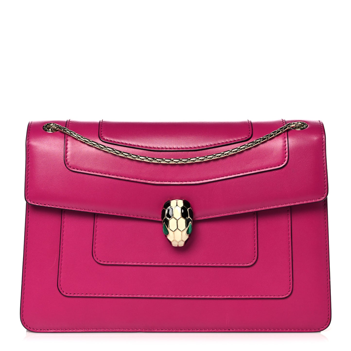 Calfskin Serpenti Forever Shoulder Bag Pink
