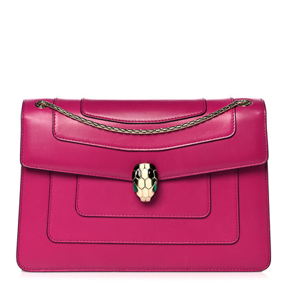 Bulgari Calfskin Serpenti Forever Shoulder Bag Pink 1 of 17