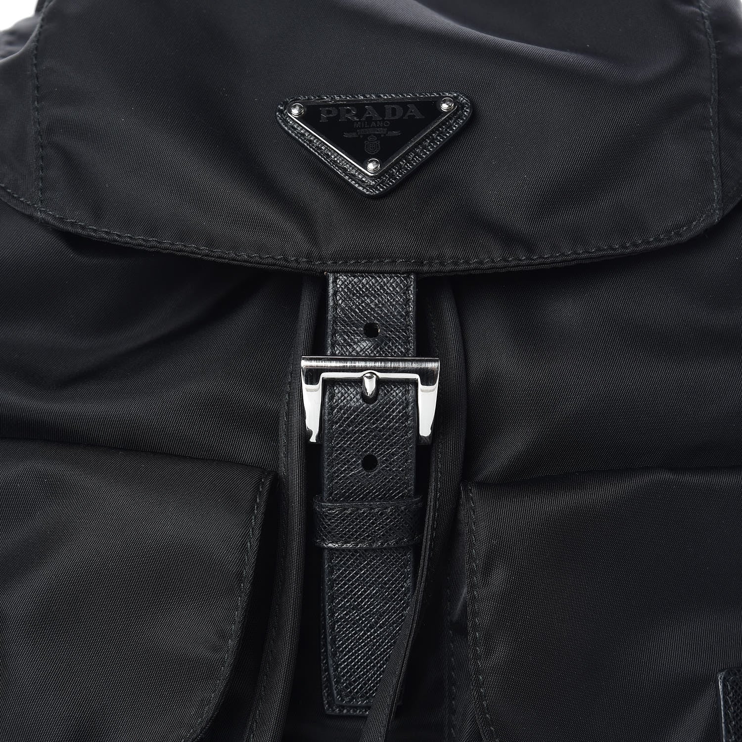 Prada Tessuto Nylon Vela Saffiano Large Backpack Black 9 of 11