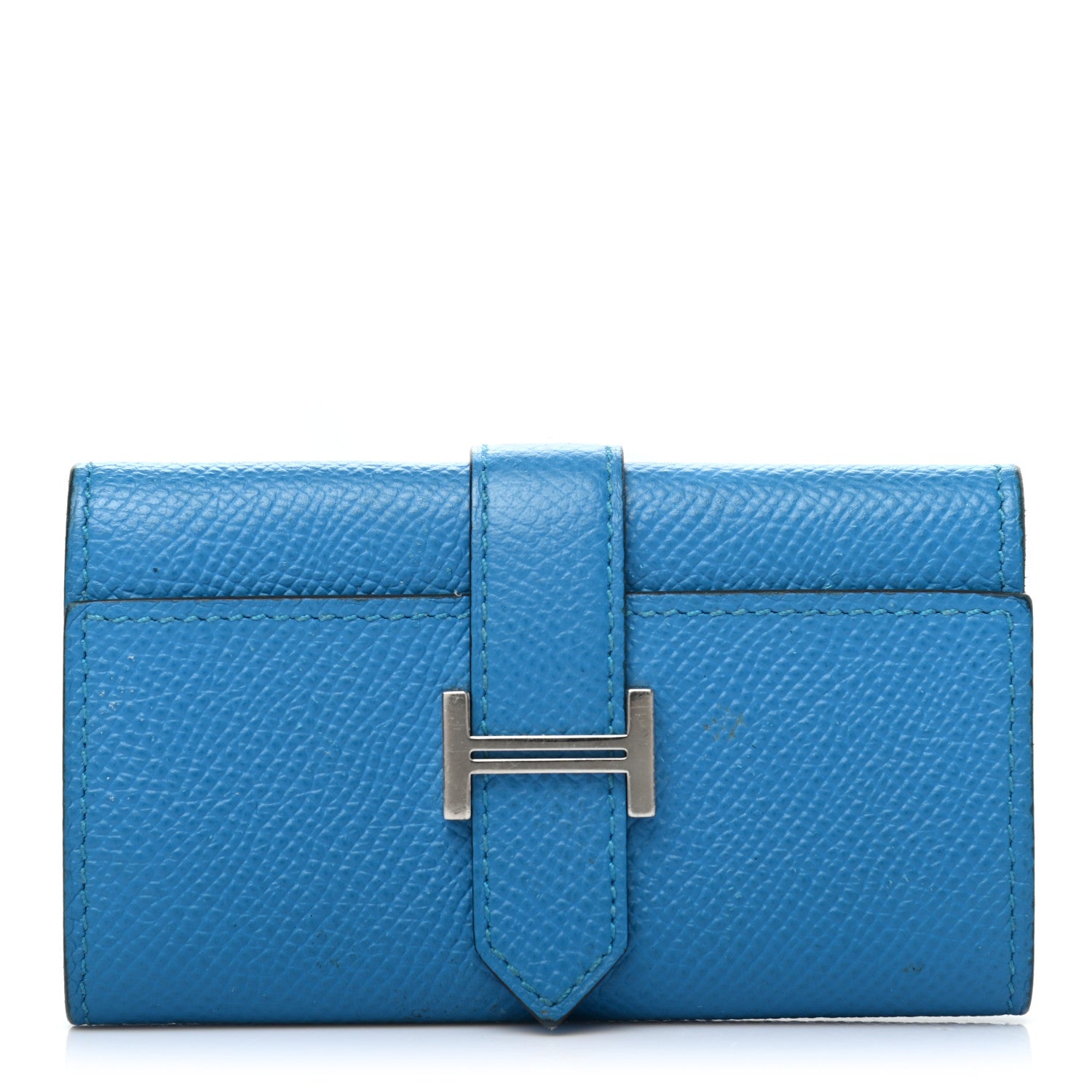 Hermes Epsom Bearn Multicles 4 Key Holder Bleu Zanzibar 1 of 8