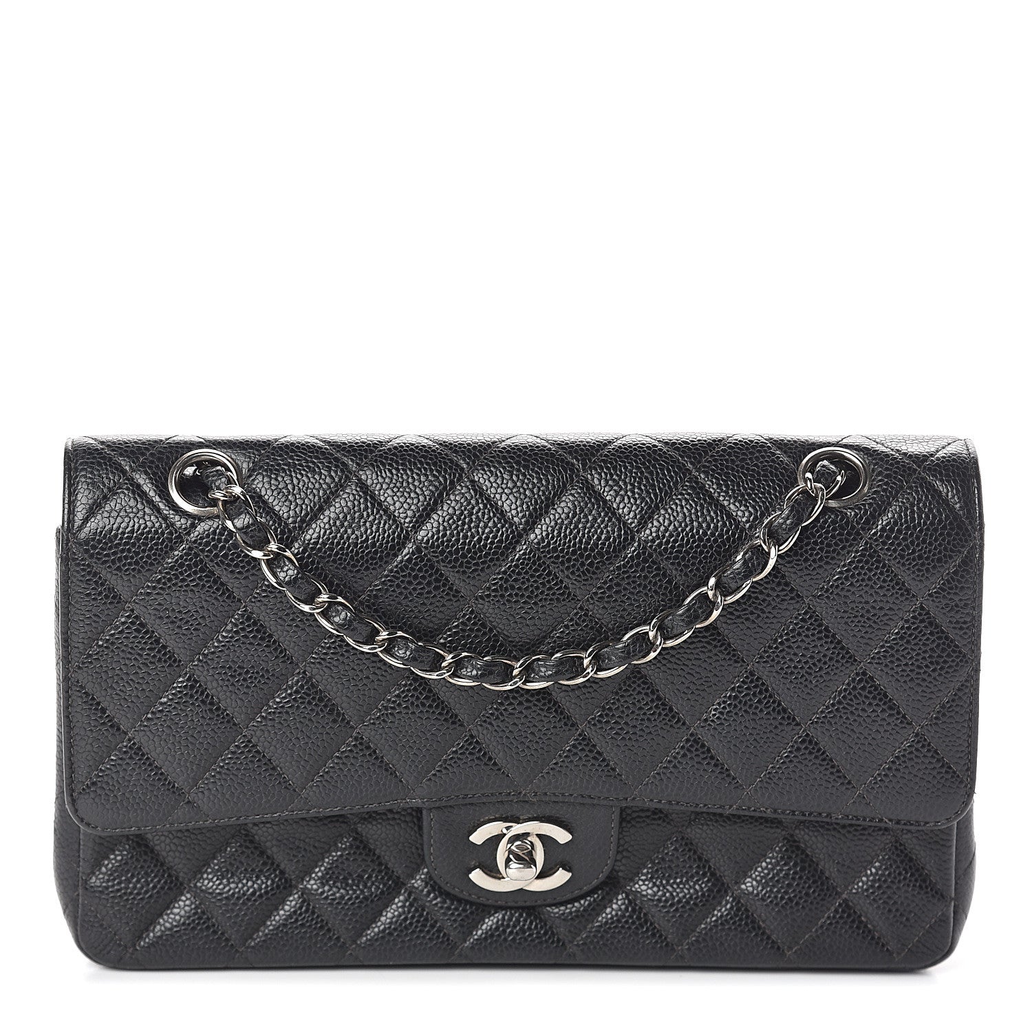 Chanel Caviar Quilted Medium Double Flap Black 1 of 12
