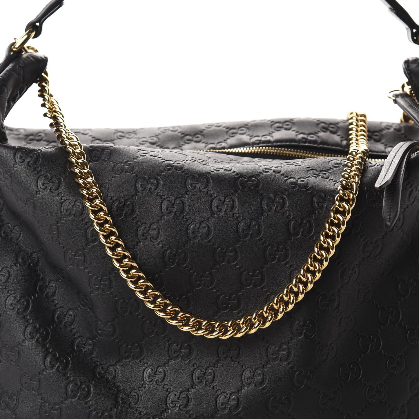 Guccissima Signature Large Linea A Hobo Black