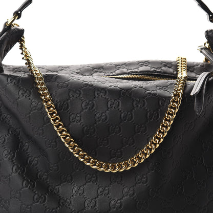 Gucci Guccissima Signature Large Linea A Hobo Black 10 of 10
